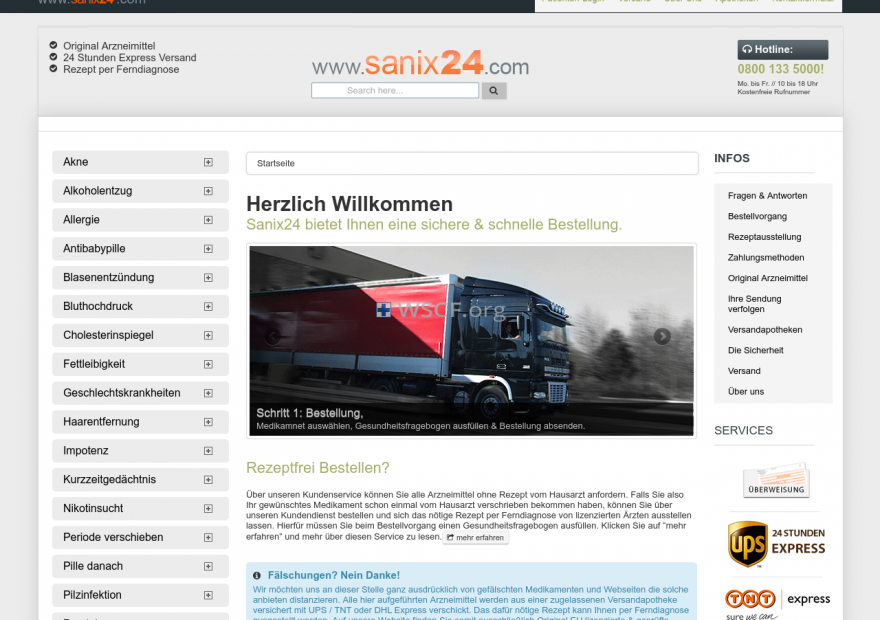Sanix24.com Web’s Drugstore