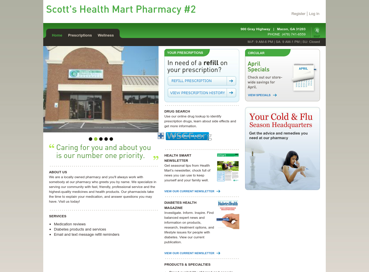 Scottspharmacy2.com Drug Store Online