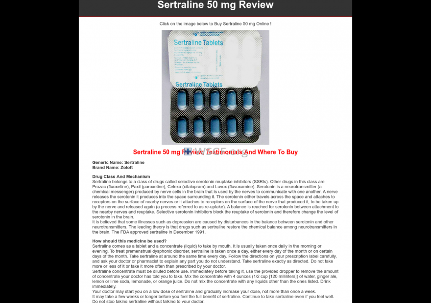 Sertraline50Mg.org My Generic Pharmacy