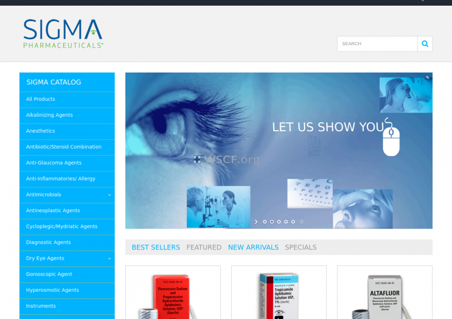 Sigmapharmaceuticals.com Website Pharmaceutical Shop