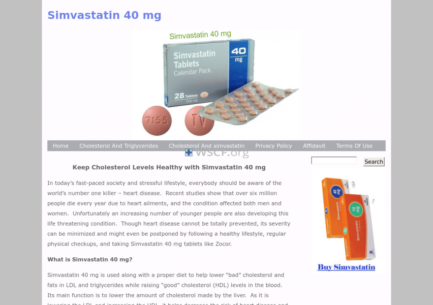 Simvastatin40Mg.com Brand And Generic Drugs