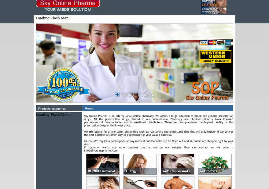 Skyonlinepharmacy.com No Prescription Online Drugstore