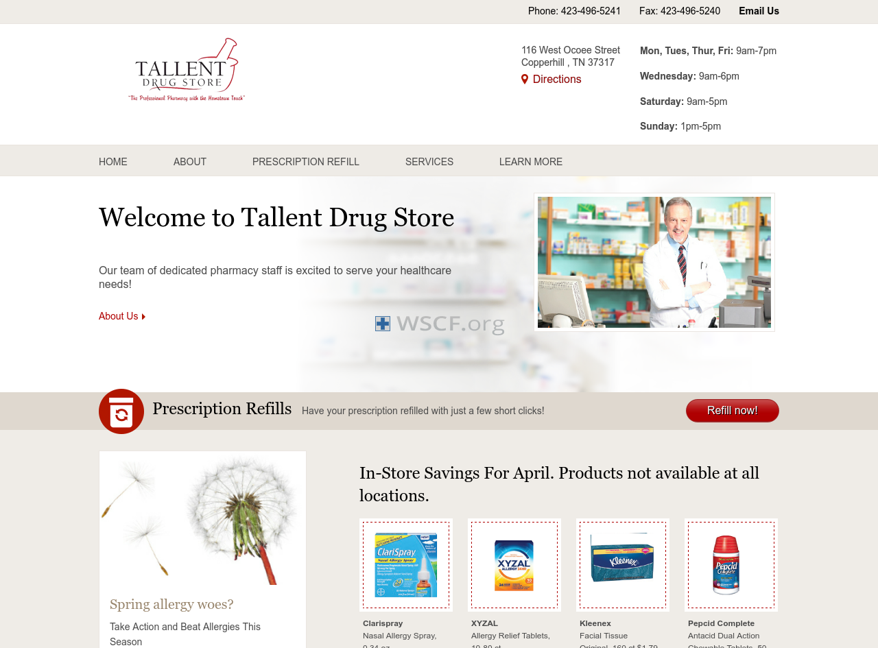 Tallentdrugstore.com Online Pharmacy