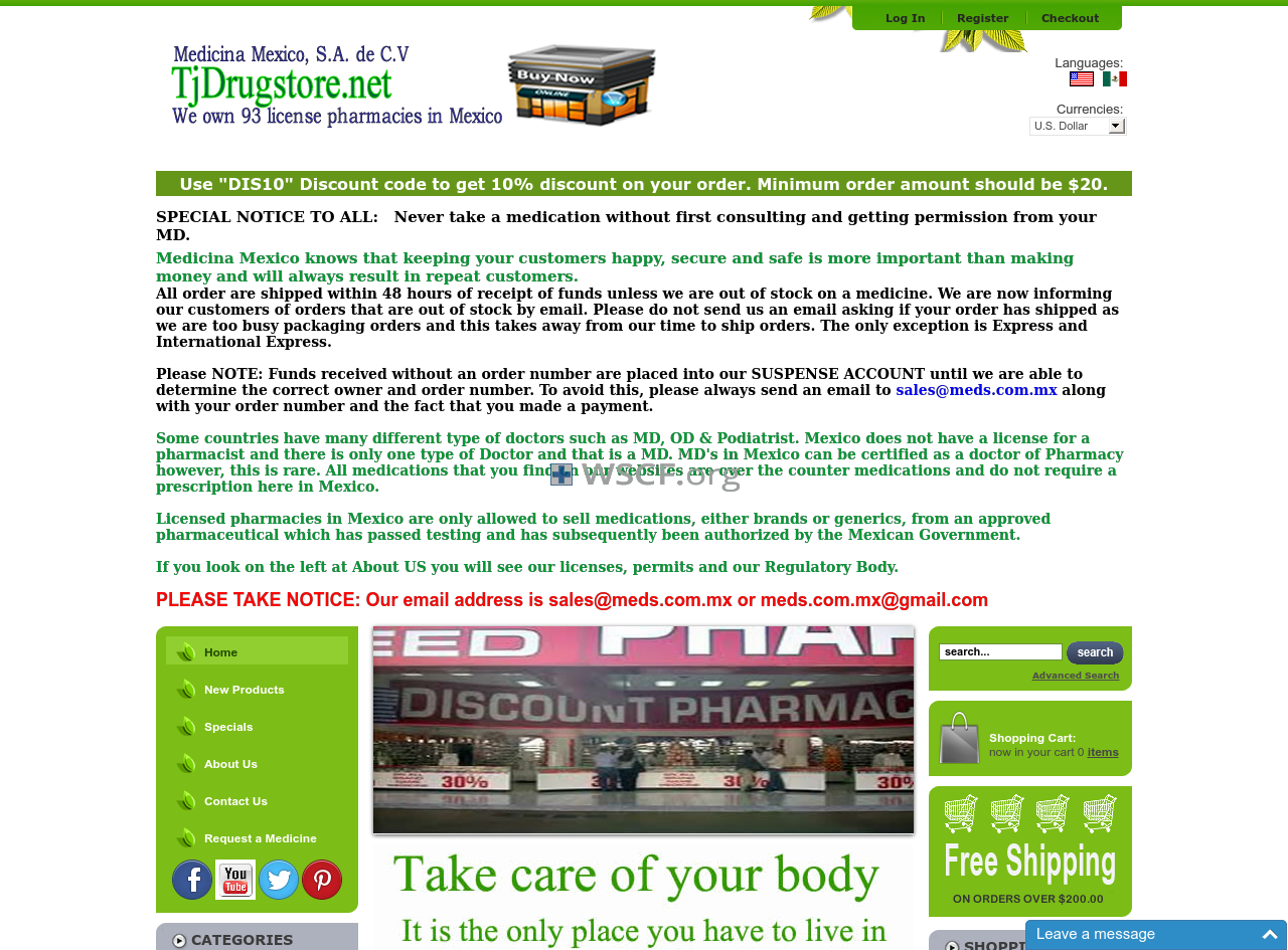 Tjdrugstore.net Pharmacies