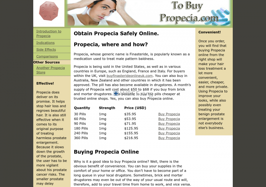 Tobuypropecia.com Overseas Discount Drugstore