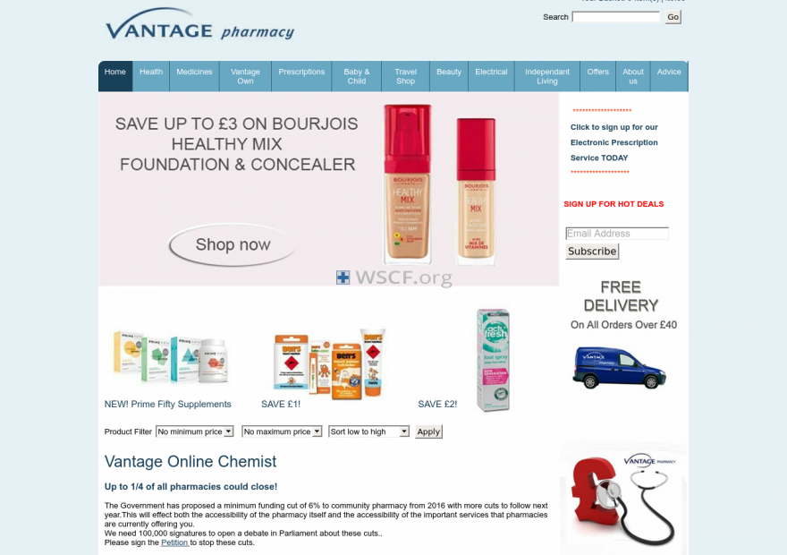 Vantagechemist.co.uk Online Canadian Pharmacy