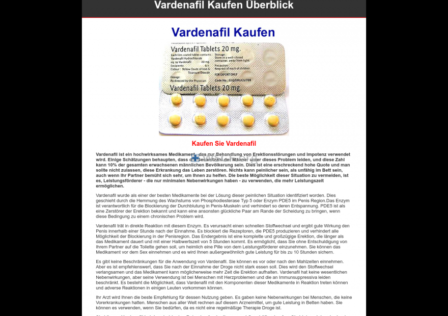 Vardenafilkaufen.org Website Pharmaceutical Shop