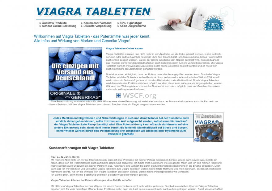 Viagra-Tabletten.com Website Pharmacy