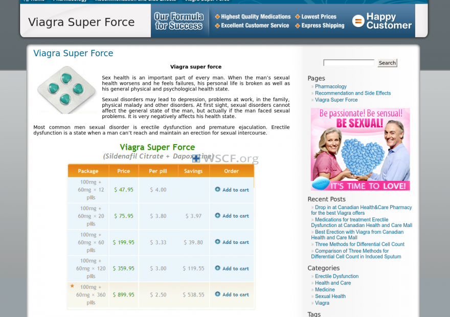Viagrasuperforce.net International Pharmacy