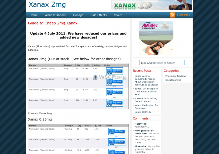 Xanax2Mg.com Internet Pharmacy