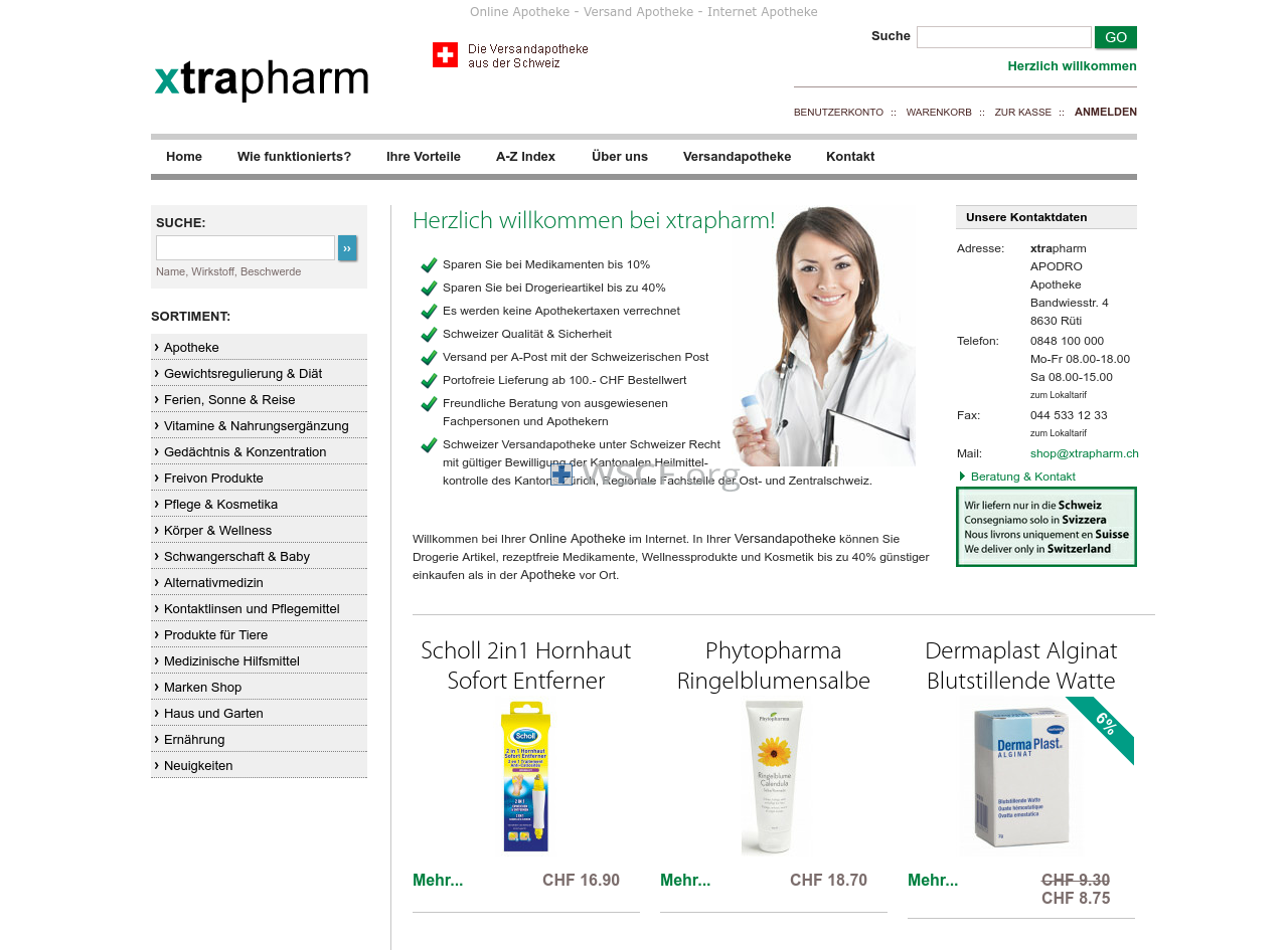 Xtrapharm.ch Pharmacies