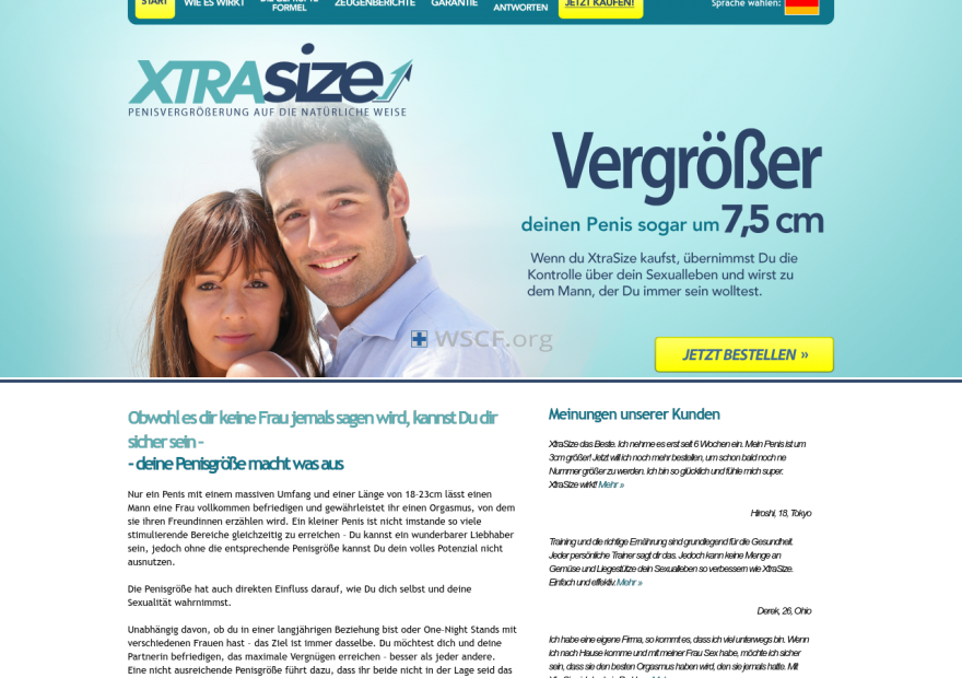Xtrasize.de Overseas Internet Drugstore